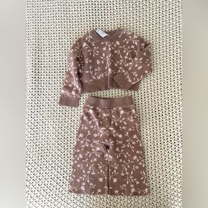 Brown Floral Toddler Set